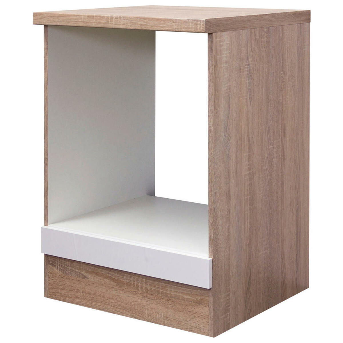 Bild 1 von FlexWell Herdumbauschrank, Sonoma Eiche, Weiß Hochglanz, 60x86x60 cm, Made in Germany, individuell planbar, Küchen, Küchenmöbel, Küchenschränke, Geräteumbauschränke