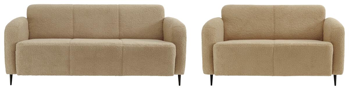 Bild 1 von Sitzgarnitur Marone Creme Teddystoff, Creme