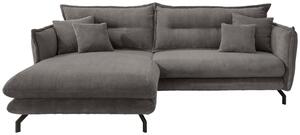 Wohnlandschaft Lava Grau Cord, Grau