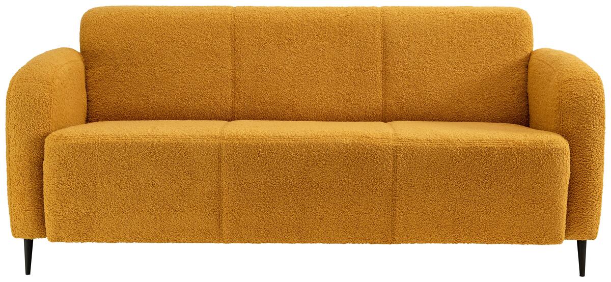 Bild 1 von 3-Sitzer-Sofa Marone Gelb Teddystoff, Gelb