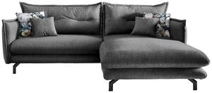 Wohnlandschaft Lava Grau Velours, Grau