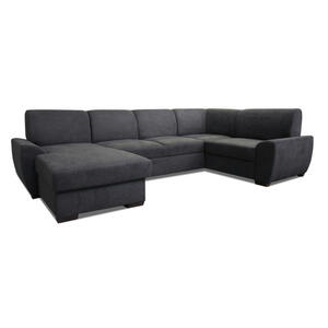 Livetastic Wohnlandschaft, Dunkelgrau, Textil, 6-Sitzer, Ottomane links, U-Form, 310x190 cm, Made in Europe, Schlafen auf Sitzhöhe, Wohnzimmer, Sofas & Couches, Wohnlandschaften