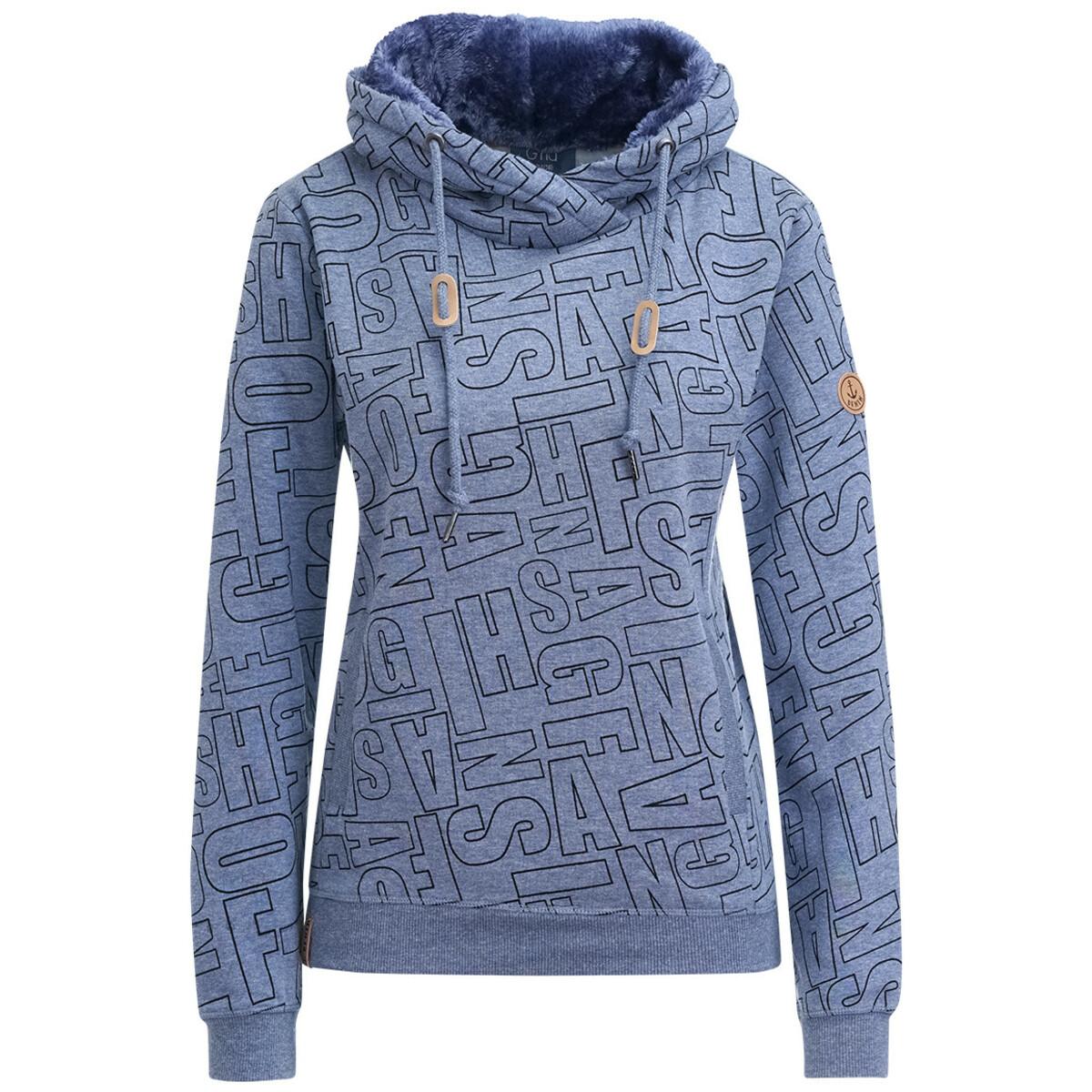 Bild 1 von Damen Sweatshirt mit Schalkragen HELLBLAU