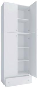 Kleiderschrank 'Lona XXL', in Weiß, Weiß