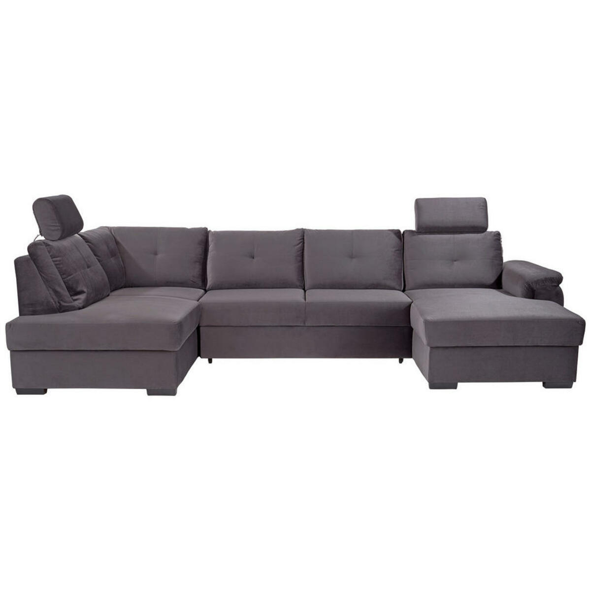 Bild 1 von Livetastic Wohnlandschaft, Dunkelgrau, Textil, 6-Sitzer, Füllung: Schaumstoff, Ottomane rechts, U-Form, 325x184 cm, seitenverkehrt erhältlich, Wohnzimmer, Sofas & Couches, Wohnlandschaften