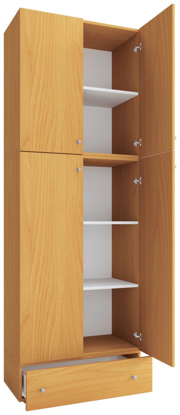 Bild 1 von Kleiderschrank 'Lona XXL', in Buchefarben, Buchefarben