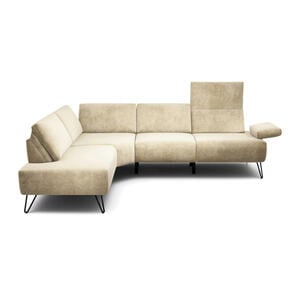 Ecksofa Cosy, Natur, Textil, 5-Sitzer, Ottomane links, L-Form, 248-263x193 cm, Stoffauswahl, Armteil links, rechts, Wohnzimmer, Sofas & Couches, Wohnlandschaften, Ecksofas