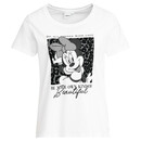 Bild 1 von Minnie Maus T-Shirt mit Flock-Druck WEISS