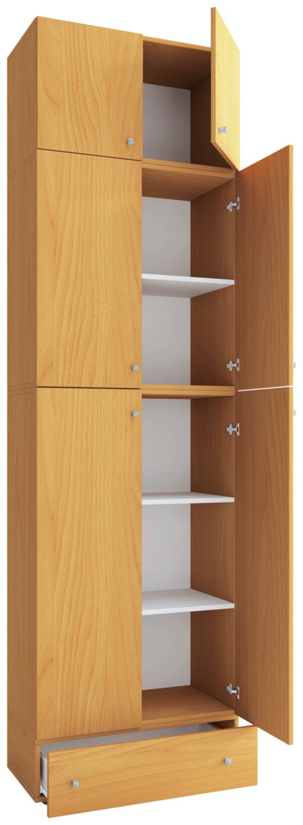 Bild 1 von Kleiderschrank 'Lona XXL', in Buchefarben, Buchefarben