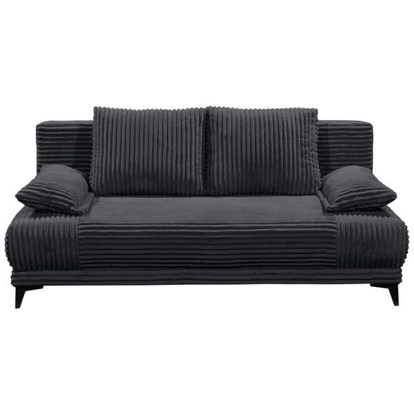 Bild 1 von Carryhome Schlafsofa, Schwarz, Textil, 2-Sitzer, Füllung: Schaumstoffflocken,Schaumstoffflocken, 211x96x105 cm, Kinder- & Jugendzimmer, Jugendmöbel, Jugendsofas