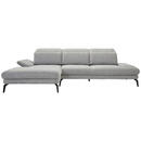 Bild 1 von Stylife Ecksofa, Grau, Textil, 4-Sitzer, Ottomane links, L-Form, 289x180 cm, Stoffauswahl, seitenverkehrt erhältlich, Hocker Rücken echt, Wohnzimmer, Sofas & Couches, Wohnlandschaften, Ecksofas