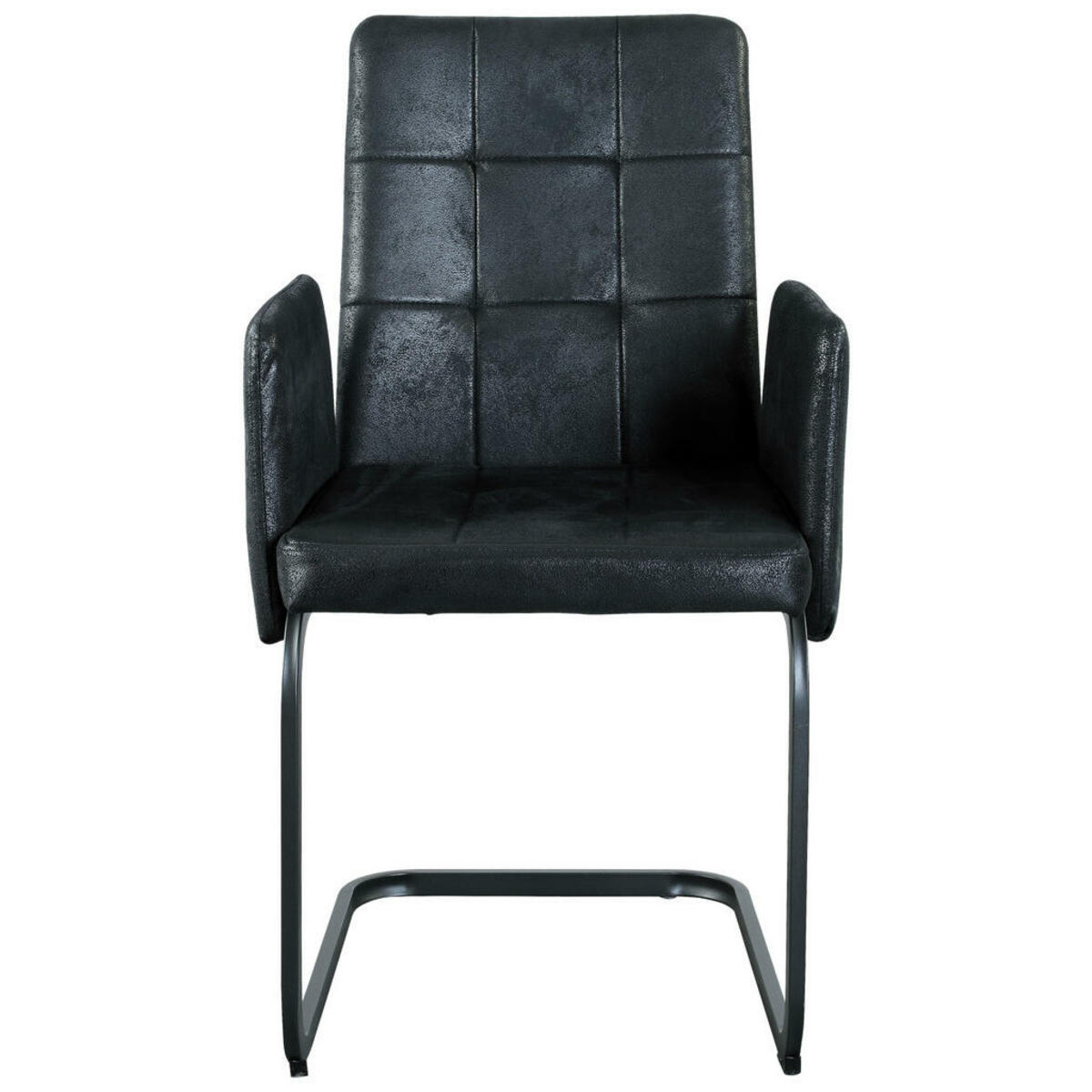 Bild 1 von Mid.you Armlehnstuhl, Schwarz, Metall, Textil, C-Form, 52x91x59.5 cm, Esszimmer, Stühle, Esszimmerstühle, Armlehnenstühle