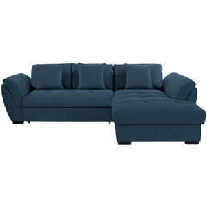 Livetastic Ecksofa, Dunkelblau, Textil, 3-Sitzer, Ottomane rechts, L-Form, 278x187 cm, seitenverkehrt erhältlich, Wohnzimmer, Sofas & Couches, Wohnlandschaften