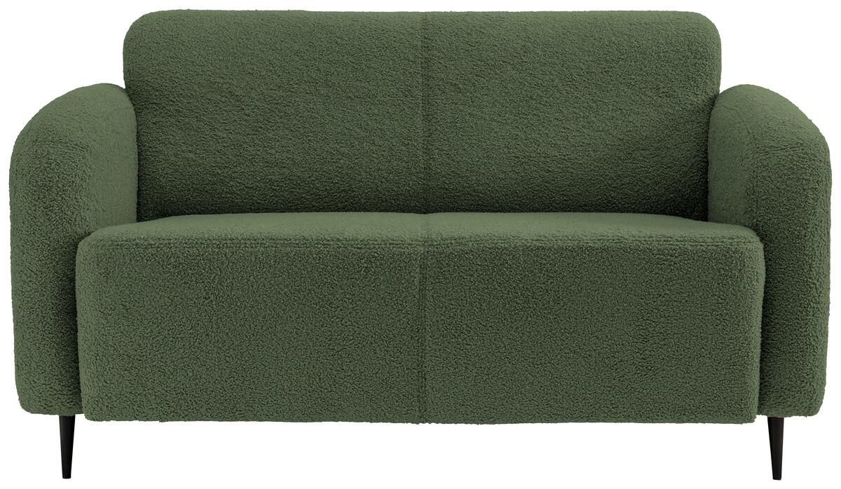 Bild 1 von 2-Sitzer-Sofa Marone Dunkelgrün Teddystoff, Dunkelgrün