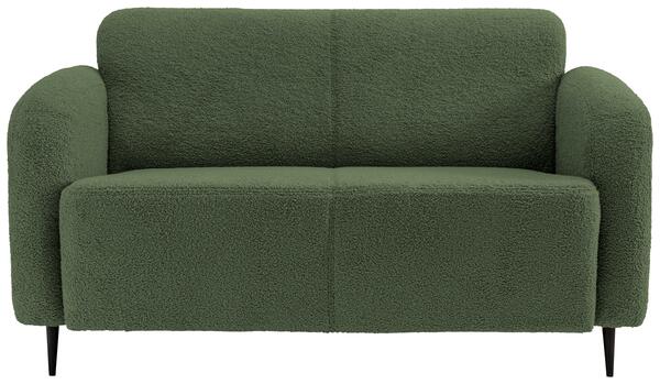 Bild 1 von 2-Sitzer-Sofa Marone Dunkelgrün Teddystoff, Dunkelgrün