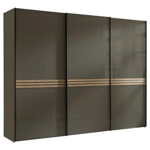 Moderano Schwebetürenschrank, Eiche Artisan, Mokka, Metall, 10 Fächer, 2 Schubladen, 249x222x68 cm, Goldenes M, BQ - Bündnis für Qualität, Made in Germany, Typenauswahl, Beimöbel erhältlich, u