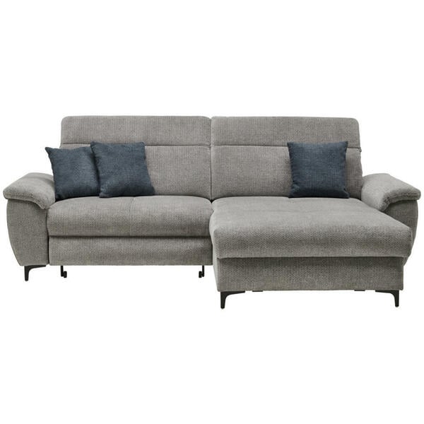 Bild 1 von Stylife Ecksofa, Grau, Textil, 3-Sitzer, L-Form, links montierbar, rechts montierbar, 256x185 cm, Stoffauswahl, Hocker erhältlich, Wohnzimmer, Sofas & Couches, Wohnlandschaften, Ecksofas