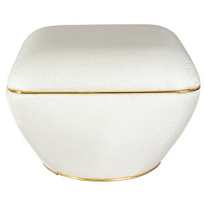 Mid.you Hocker, Beige, Gold, Textil, 42.5 cm, Wohnzimmer, Hocker, Sitzhocker