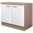 Bild 1 von FlexWell Spülenunterschrank, Sonoma Eiche, Weiß Hochglanz, Metall, 100x86x60 cm, Made in Germany, individuell planbar, Küchen, Küchenmöbel, Küchenschränke, Küchenunterschränke