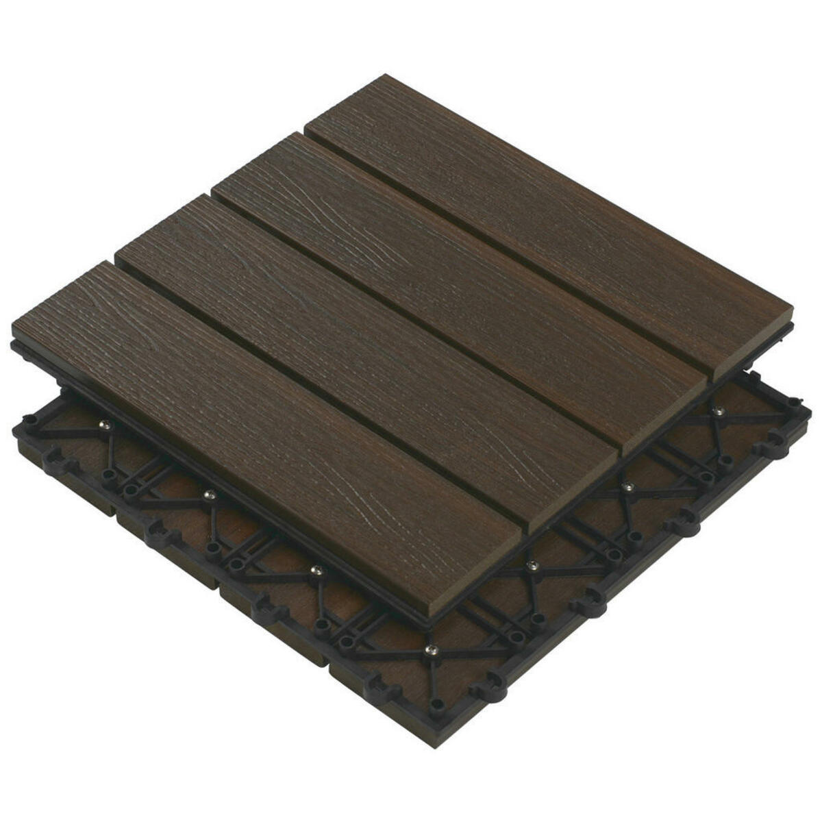 Bild 1 von Ambia Garden Terrassenfliese, Braun, 30x2.4 cm, SGS-geprüft, Bsci, UV-beständig, Gartenzubehör, Terrassen- & Balkonböden