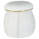 Bild 1 von Mid.you Hocker, Weiß, Gold, Textil, Wohnzimmer, Hocker, Sitzhocker