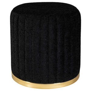 Mid.you Hocker, Schwarz, Gold, Textil, 46 cm, Wohnzimmer, Hocker, Sitzhocker