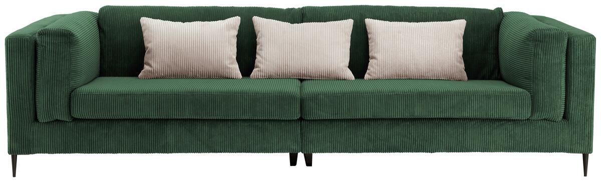 Bild 1 von 4-Sitzer-Sofa Roma Dunkelgrün Cord, Dunkelgrün