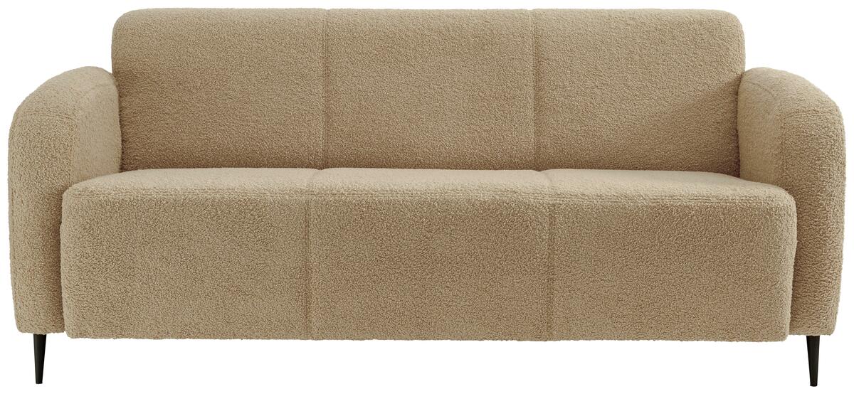 Bild 1 von 3-Sitzer-Sofa Marone Creme Teddystoff, Creme