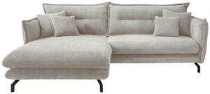 Wohnlandschaft Lava Silberfarben Cord, Silberfarben