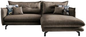 Wohnlandschaft Lava Braun Velours, Braun