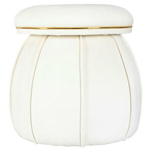 Mid.you Hocker, Gold, Beige, Textil, Wohnzimmer, Hocker, Sitzhocker