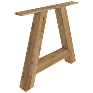 Carryhome Tischgestell, Eiche, Holz, Eiche, massiv, A-Form, 9x72 cm, Esszimmer, Tische, Esstische