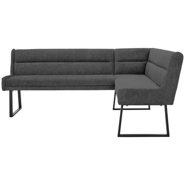 Bild 1 von Novel Eckbank, Schwarz, Dunkelgrau, Metall, Textil, 4-Sitzer, Eckteil, L-Form, 237x159 cm, Stoffauswahl, Typenauswahl, mit Rückenlehne, in verschiedenen Größen erhältlich, Esszimmer, Bänke, Eckb