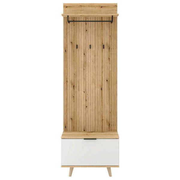 Bild 1 von Mid.you Garderobe, Weiß, Eiche, 65x204x40 cm, Garderobe, Garderoben-Sets