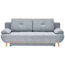 Bild 1 von Novel Schlafsofa, Grau, Textil, Eiche, 3-Sitzer, Füllung: Polyetherschaumkern, 200x71x95 cm, Stoffauswahl, Kinder- & Jugendzimmer, Jugendmöbel, Jugendsofas