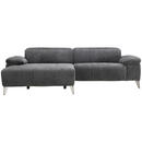 Bild 1 von Livetastic Ecksofa, Dunkelgrau, Textil, 2-Sitzer, Ottomane links, L-Form, 262x175 cm, motorische Relaxfunktion, USB-Anschluss, Wohnzimmer, Sofas & Couches, Wohnlandschaften, Ecksofas