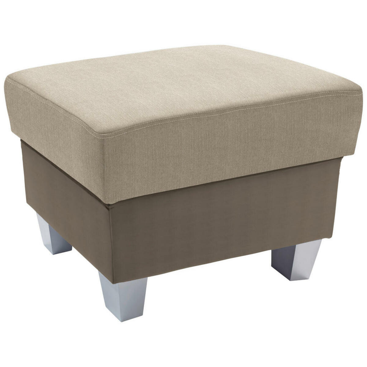 Bild 1 von Livetastic Hocker, Schlamm, Beige, Textil, Buche, massiv, quadratisch, 68x43x47 cm, Stoffauswahl, Wohnzimmer, Hocker, Sitzhocker