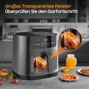 Bild 3 von iceagle Heißluftfritteuse Heißluftfritteuse 9L AirFryer XXL, Heizluft Fritteuse, 1800,00 W, mit Großes Sichtfenster, 8 Programmen, Led Touchscreen, Ohne Öl