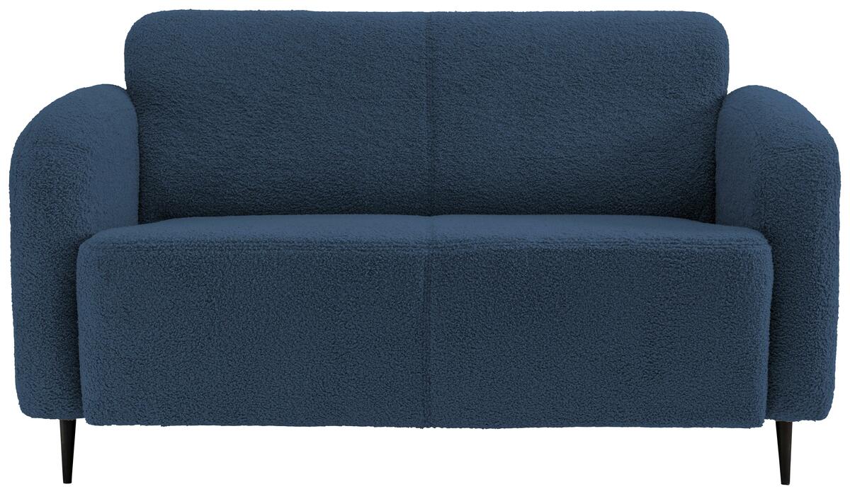 Bild 1 von 2-Sitzer-Sofa Marone Blau Teddystoff, Blau