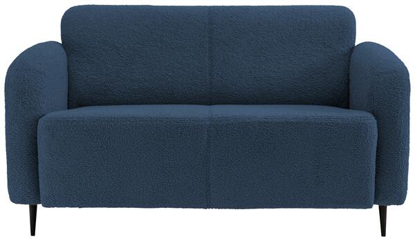 Bild 1 von 2-Sitzer-Sofa Marone Blau Teddystoff, Blau