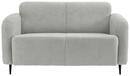 Bild 1 von 2-Sitzer-Sofa Marone Hellgrau Teddystoff, Hellgrau