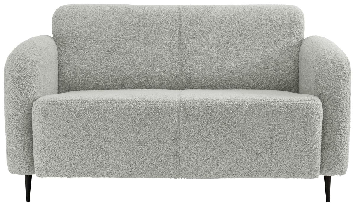 Bild 1 von 2-Sitzer-Sofa Marone Hellgrau Teddystoff, Hellgrau