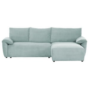 Carryhome Ecksofa, Mintgrün, Textil, 3,5-Sitzer, Füllung: Polyester, seitenverkehrt montierbar, L-Form, 266x180 cm, Stoffauswahl, Liegefunktion, Schlafen auf Sitzhöhe, Rücken echt, Wohnzimmer, So