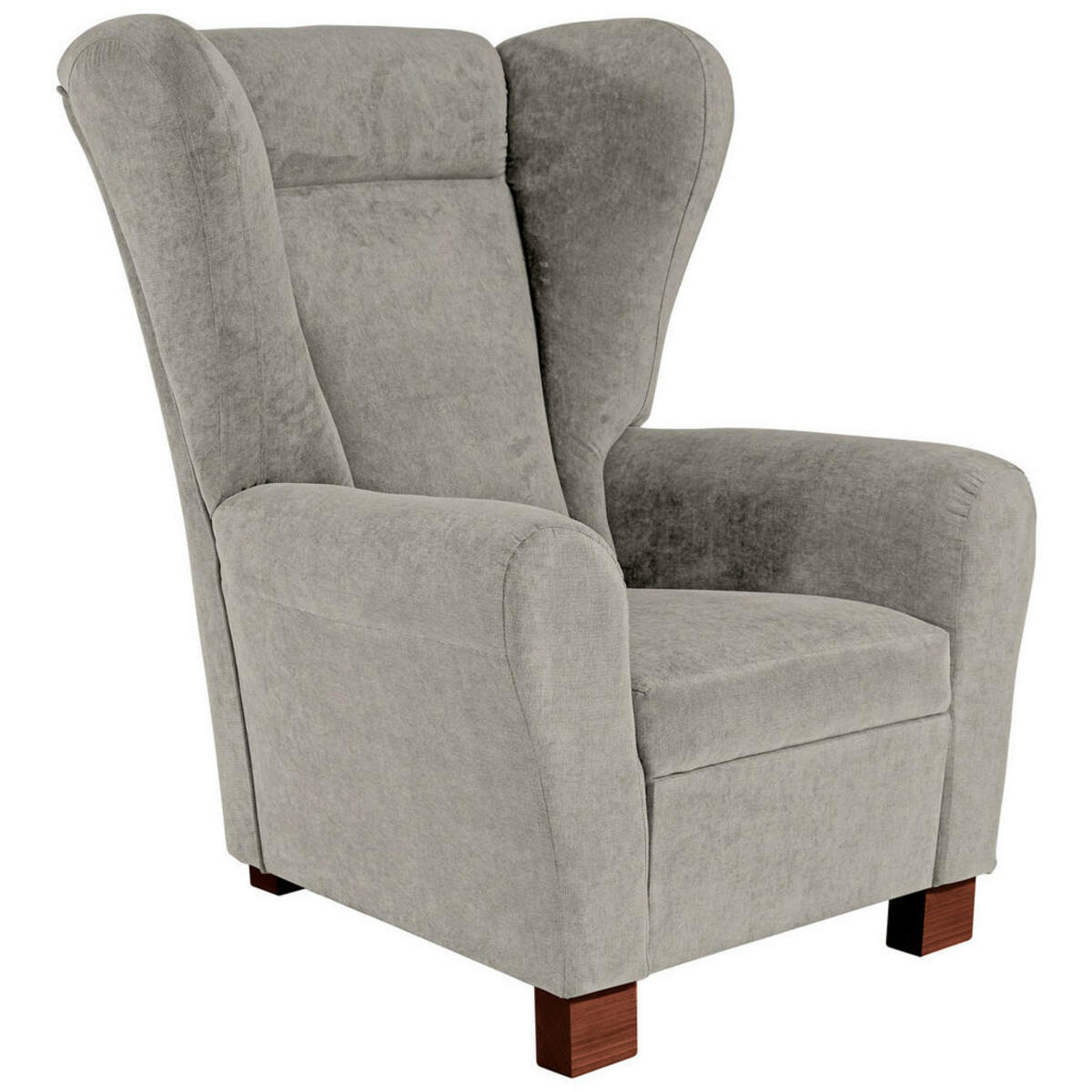 Bild 1 von Livetastic Ohrensessel Lesesessel, Hellgrau, Textil, Buche, massiv, 95x109x97 cm, Wohnzimmer, Sessel, Ohrensessel