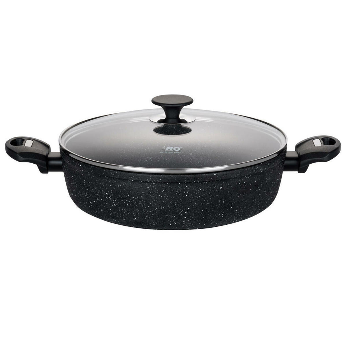 Bild 1 von ELO Servierpfanne Granit Evolution, Schwarz, Metall, 3,5 L, rund, 30x11x37.5 cm, backofengeeignet,antihaftbeschichtet, Kochen, Pfannen, Servierpfannen