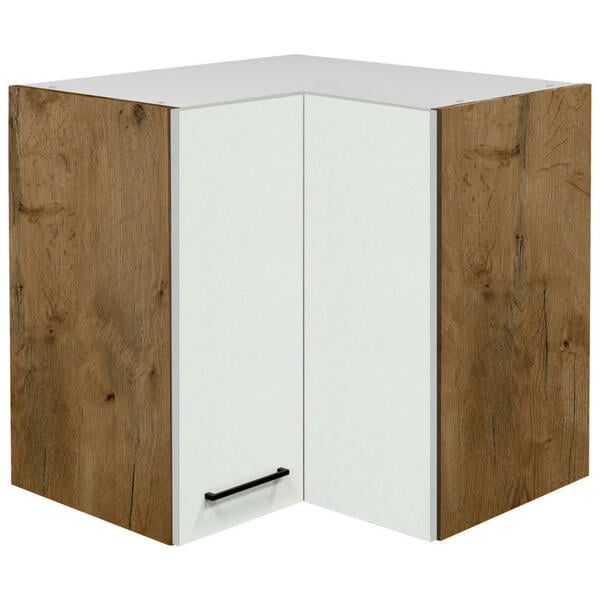 Bild 1 von FlexWell Eckoberschrank, Eiche, Magnolie, Metall, 1 Fächer, einzeln stellbar, 60x54.8x32 cm, Made in Germany, individuell planbar, Zusatzausstattung erhältlich, hängend, Küchen, Küchenmöbel, K