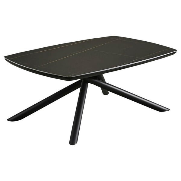 Bild 1 von Stylife Couchtisch, Schwarz, Metall, Keramik, Rundrohr, Sternfuß, 70x46 cm, Bsci, Wohnzimmer, Wohnzimmertische, Couchtische, Metall-Couchtische