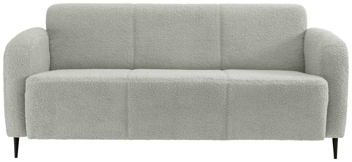 Bild 1 von 3-Sitzer-Sofa Marone Hellgrau Teddystoff, Hellgrau