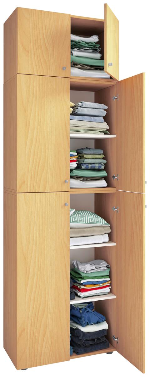 Bild 1 von Kleiderschrank 'Lona XXL', in Buchefarben, Buchefarben
