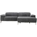 Bild 1 von Livetastic Ecksofa, Dunkelgrau, Textil, 2-Sitzer, Ottomane rechts, L-Form, 262x175 cm, motorische Relaxfunktion, USB-Anschluss, Wohnzimmer, Sofas & Couches, Wohnlandschaften, Ecksofas